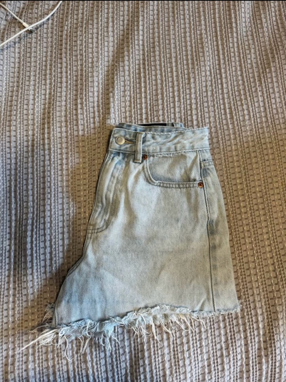 Glassons Light Wash High Waist Denim Shorts